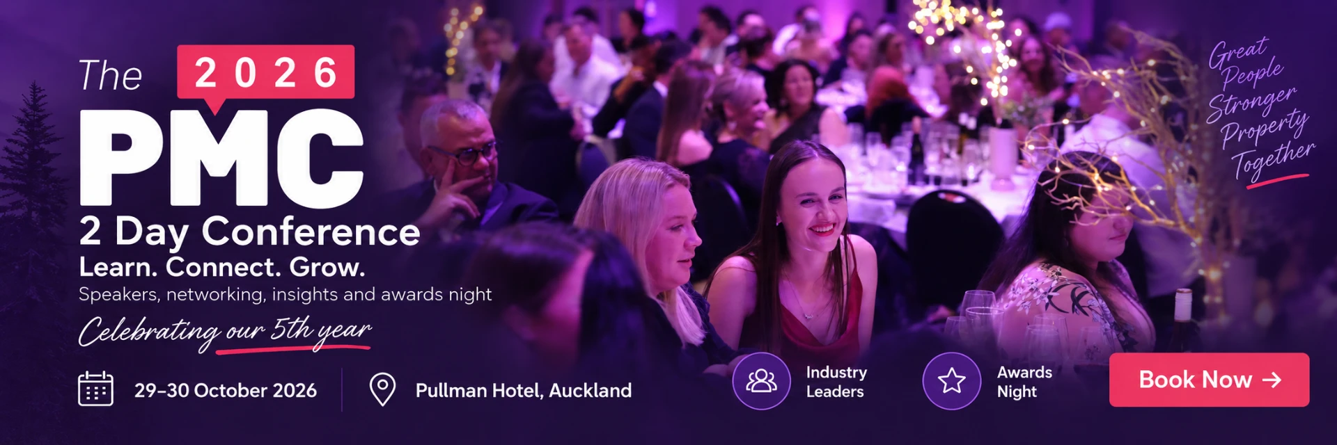 The 2026 PMC two-day conference, 29–30 October at Pullman Hotel Auckland